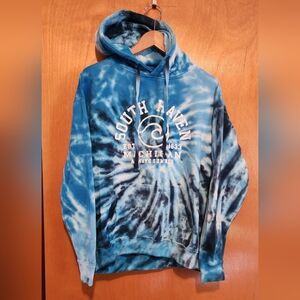 South Haven Michigan Blue Tie Dye Hoodie